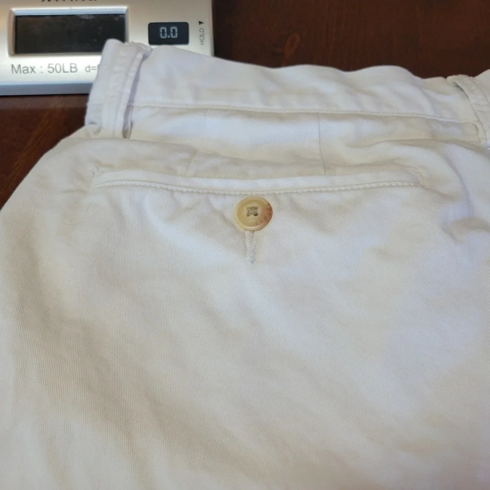 Polo Ralph Lauren Stretch Classic Fit Chino Shorts Mens 31 White Cotton Twill